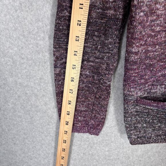 Leo & Nicole Sweater Large‎ Cotton Pockets Speckled Marled Artsy Abstract Petite - Picture 7 of 12